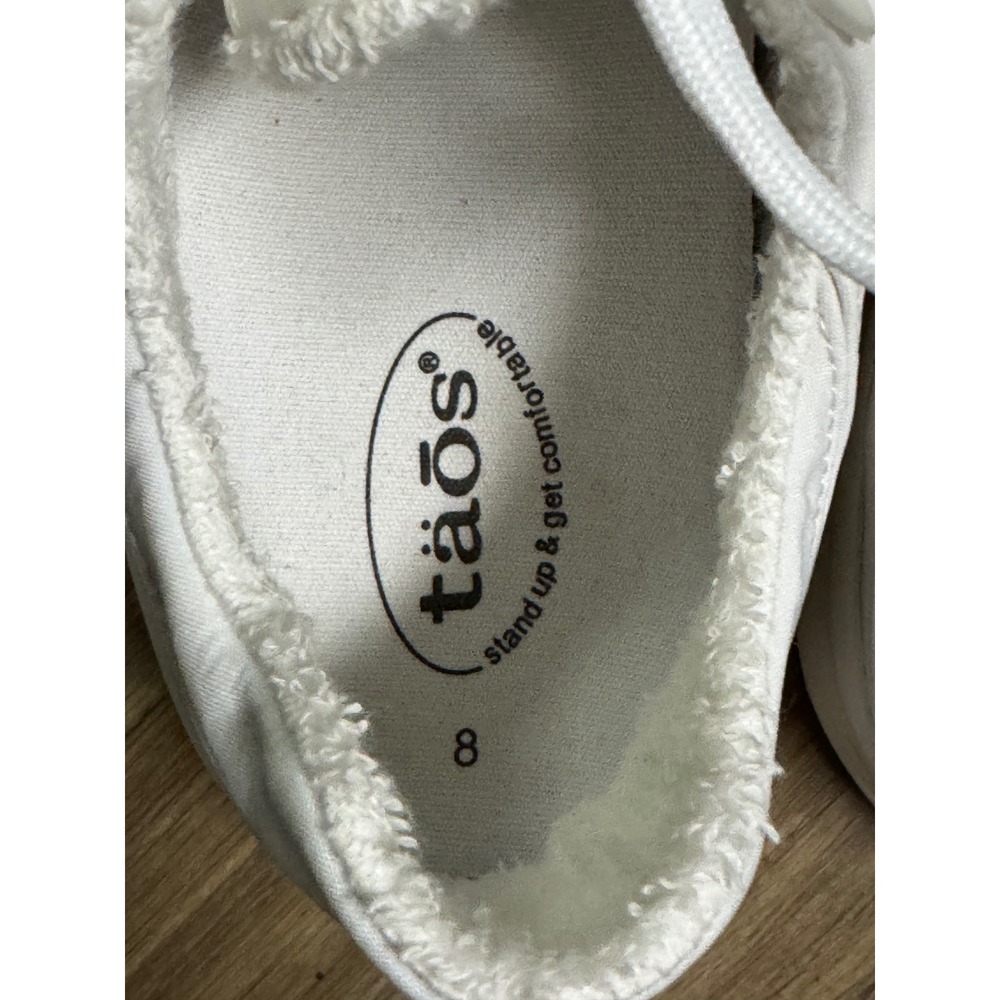 Taos Direction Sneakers White Mesh Canvas Lace Up Womens 8 - Picture 8 of 9